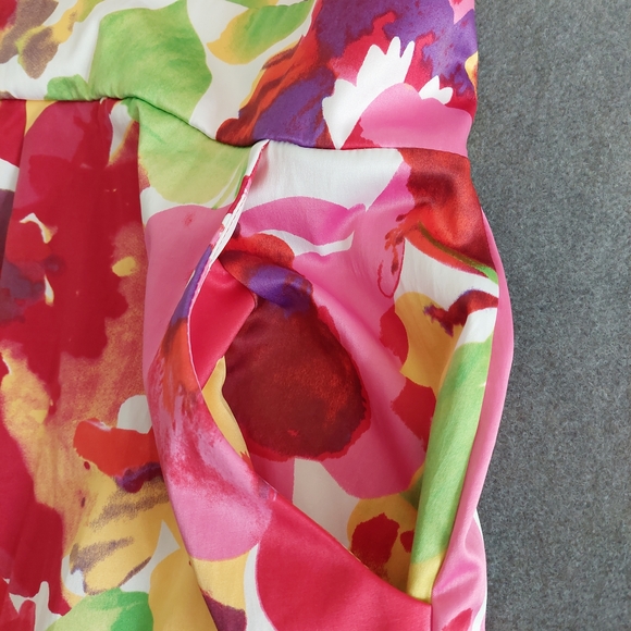 Blu Sage Floral Halter Mini Dress with Pockets Size 18W - Picture 6 of 9